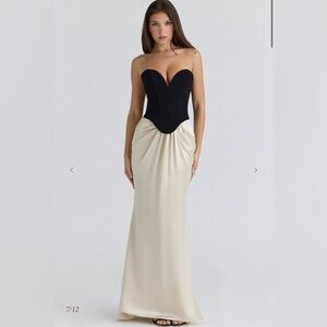 House of CB SORCHA
Black & Champagne Corset Maxi Gown